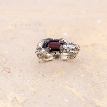 Grounded Garnet Ring