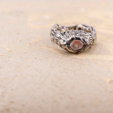 Rose Quartz Mountain Ring