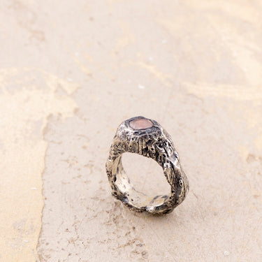 Rose Quartz Mountain Ring